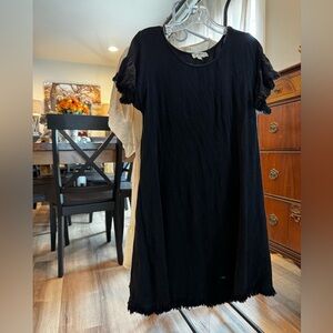 2 boho dresses, medium, 1 black, 1 ivory